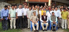 The Governor of Arunachal Pradesh Shri P.B. Acharya meeting with the HoDs in Upper Subansiri District, Daporijo on 28th June 2017. 